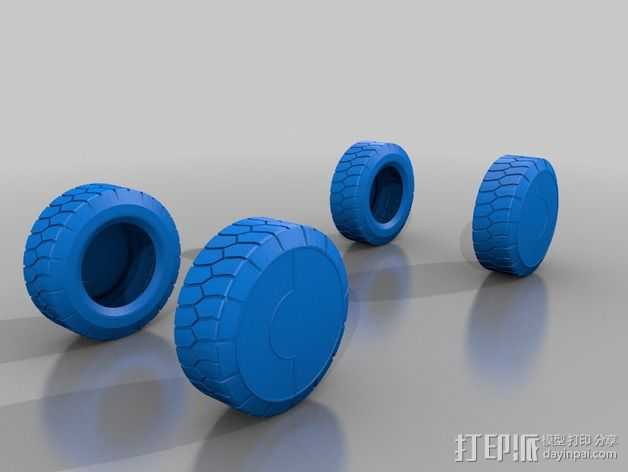  APC汽车车轮 3D打印模型渲染图
