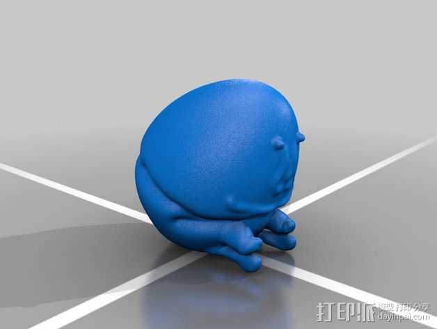 矮胖子 3D打印模型渲染图