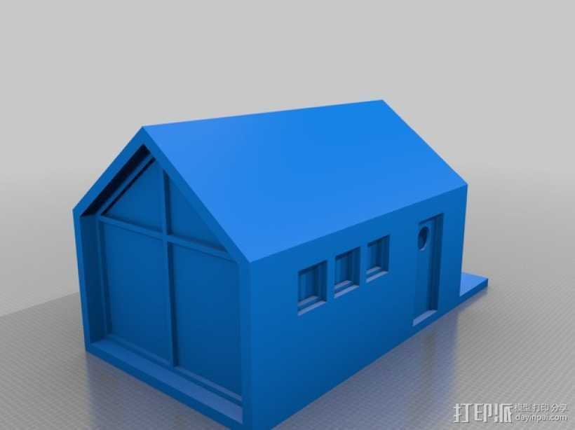 底层架空房屋模型 3D打印模型渲染图