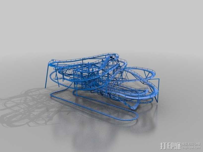太空山过山车 3D打印模型渲染图