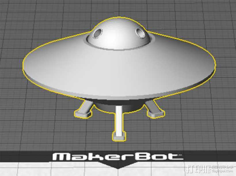 UFO外星飞行器 3D打印模型渲染图