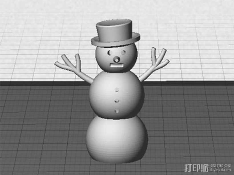 雪人  3D打印模型渲染图