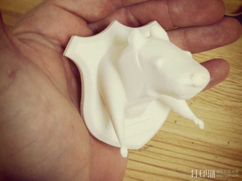 老鼠头 墙饰 挂钩 3D打印模型渲染图