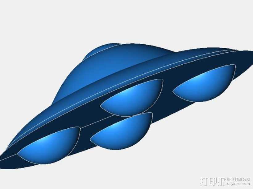 飞碟 外星飞行物 3D打印模型渲染图
