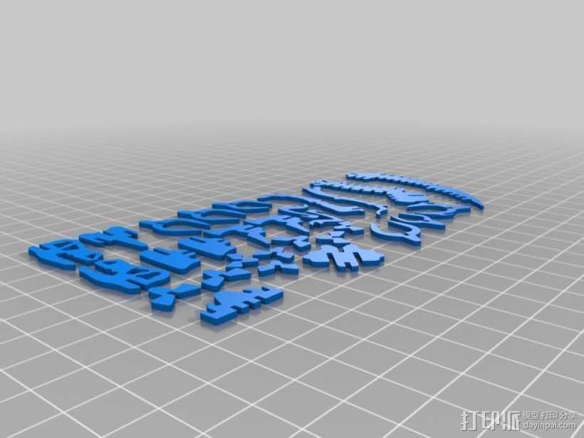 拼组暴龙 3D打印模型渲染图