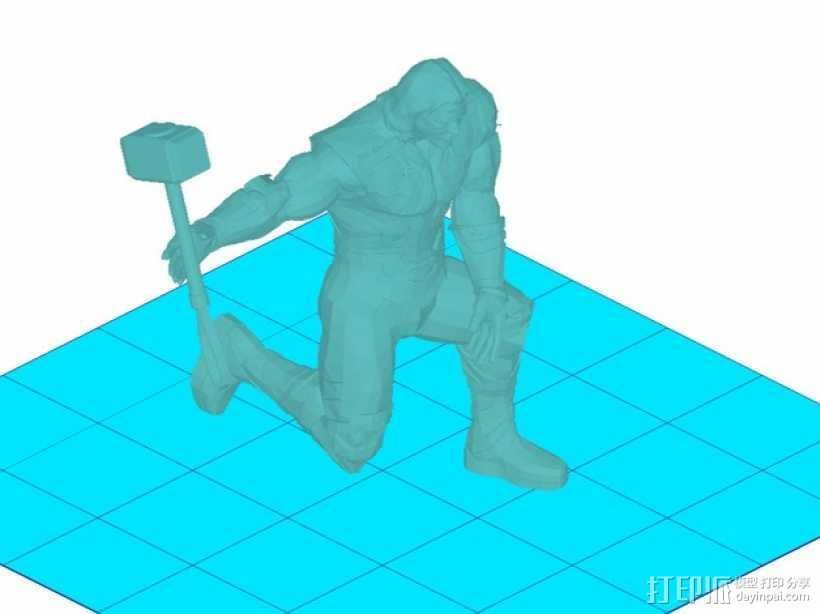 雷神和雷神之锤 3D打印模型渲染图