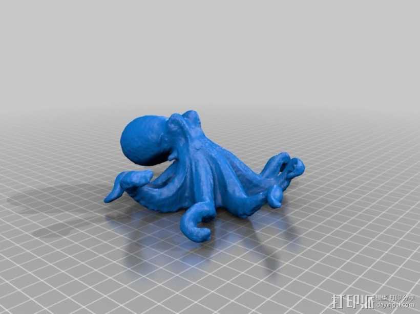 章鱼  3D打印模型渲染图