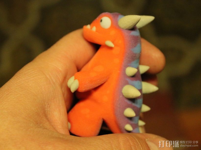 小恐龙 3D打印模型渲染图