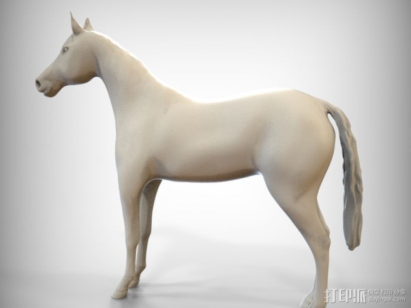 马 3D打印模型渲染图
