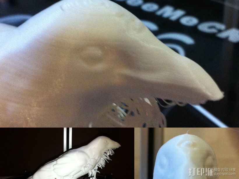 三眼乌鸦 3D打印模型渲染图