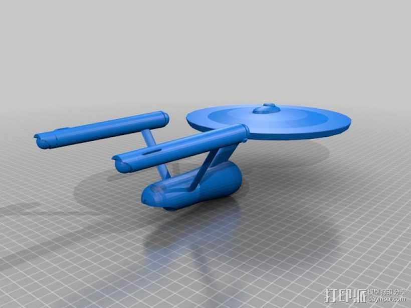 USS Enterprise NCC-1701进取号星舰 3D打印模型渲染图