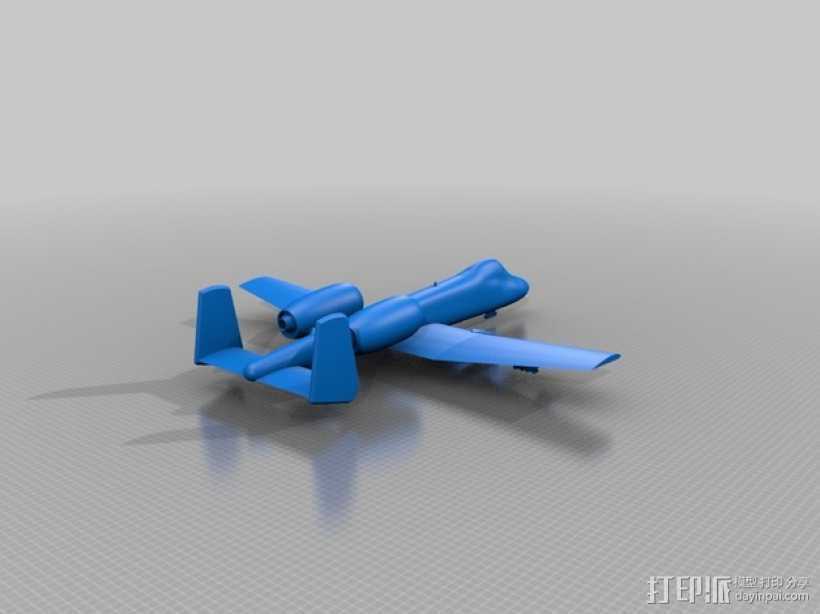 A-10 攻击机 3D打印模型渲染图