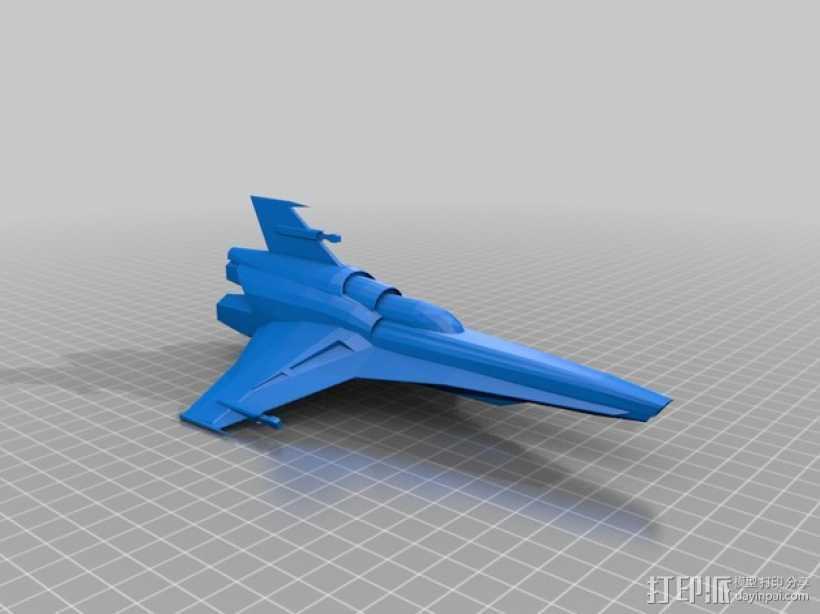 Galactica Viper MKVII战斗机 3D打印模型渲染图