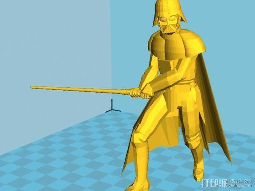 星球大战人物 达斯维达 3D打印模型渲染图