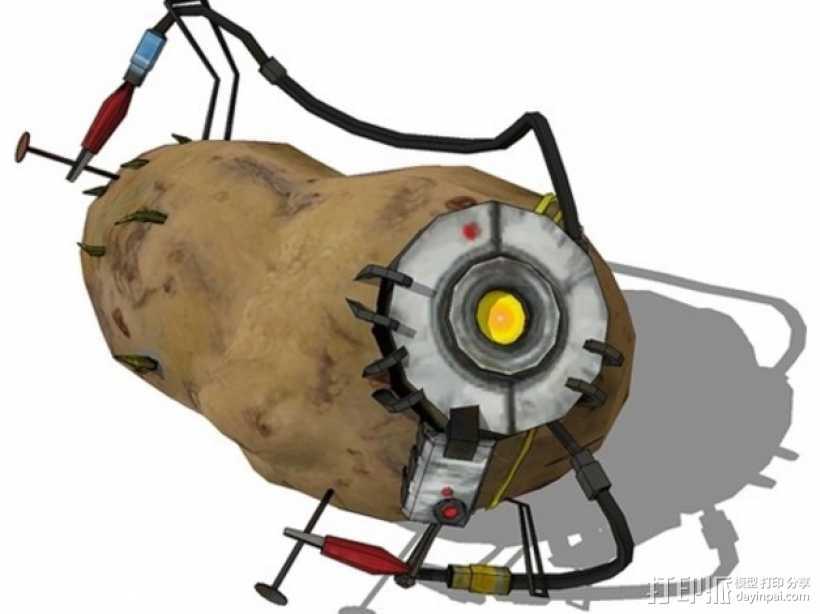 土豆发电机  3D打印模型渲染图