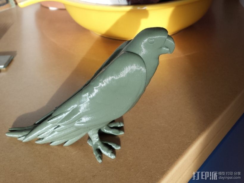 鹦鹉 3D打印模型渲染图