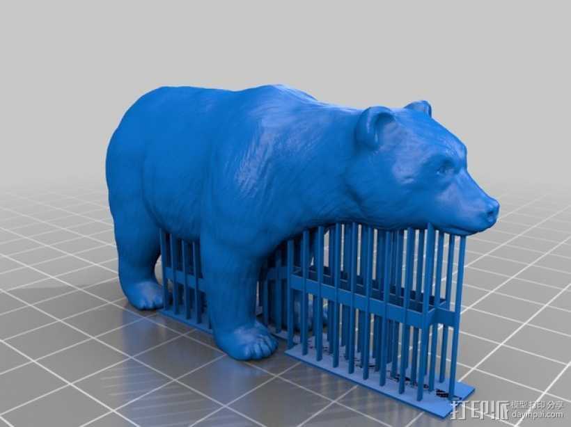 狗熊 3D打印模型渲染图