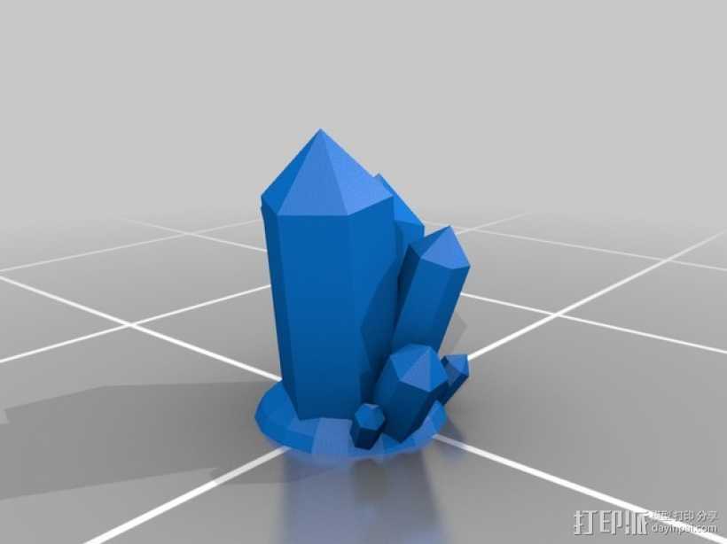 大水晶 3D打印模型渲染图