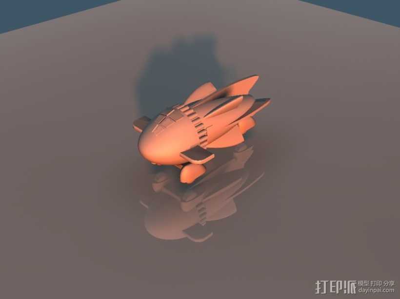 飞侠哥顿 飞船 3D打印模型渲染图