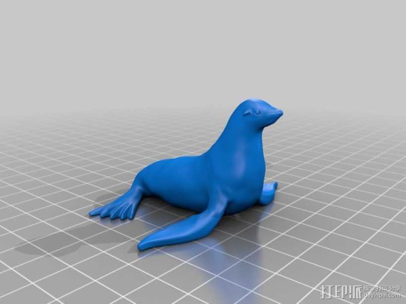 海豹 3D打印模型渲染图
