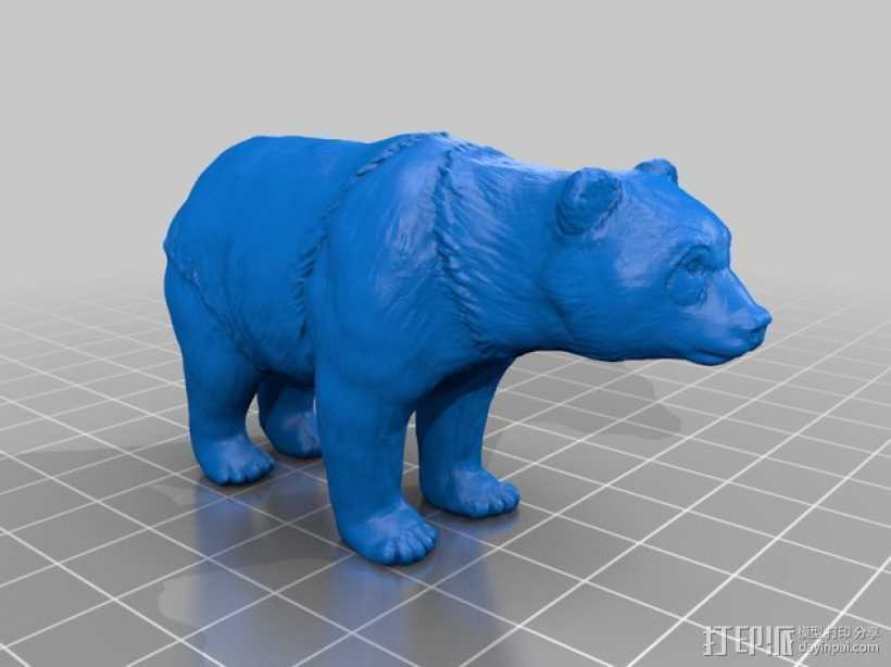 熊猫 3D打印模型渲染图