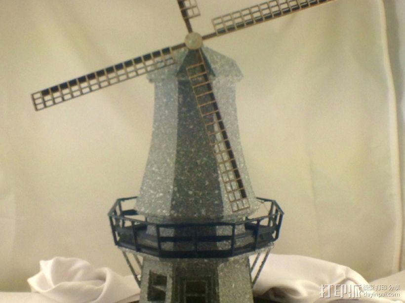 荷兰风车 3D打印模型渲染图