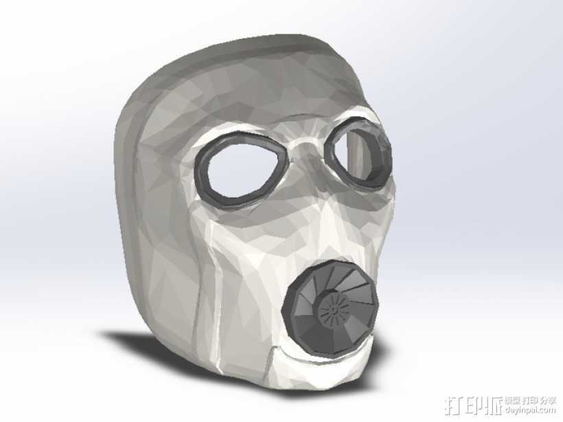 无主之地2Psycho面具 3D打印模型渲染图