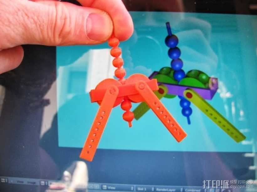 齿轮套筒链  3D打印模型渲染图