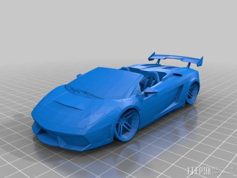 兰博基尼Gallardo车模型 3D打印模型渲染图