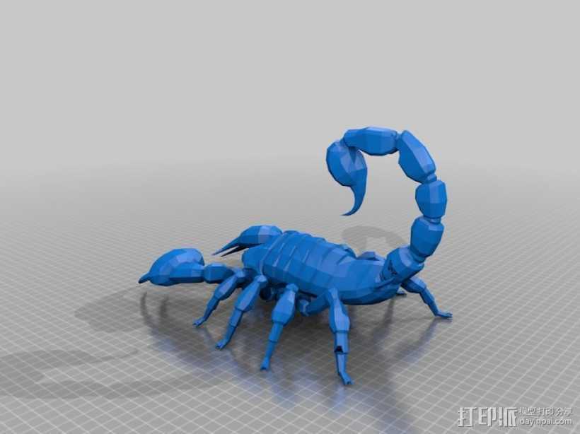 新维加斯蝎子 3D打印模型渲染图