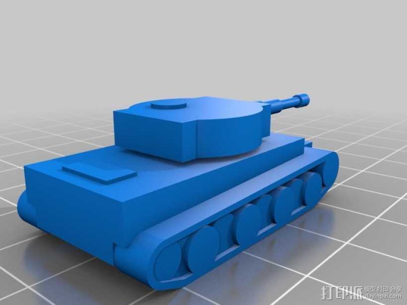 虎式坦克 3D打印模型渲染图
