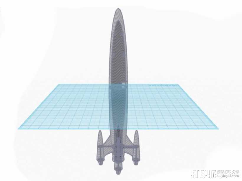 火箭模型 3D打印模型渲染图