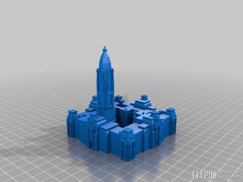 费城市政厅 3D打印模型渲染图