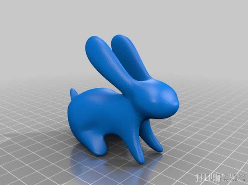 兔子 3D打印模型渲染图