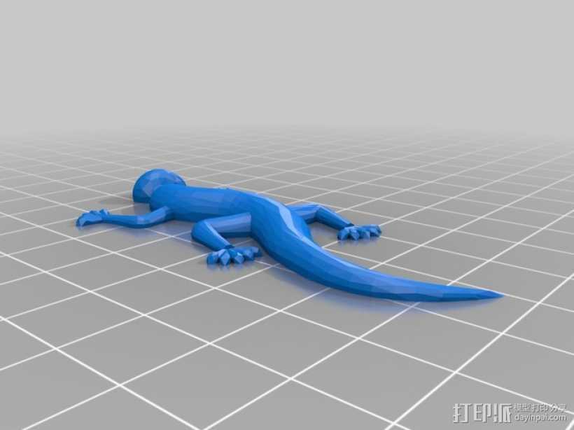 壁虎 蜥蜴 3D打印模型渲染图