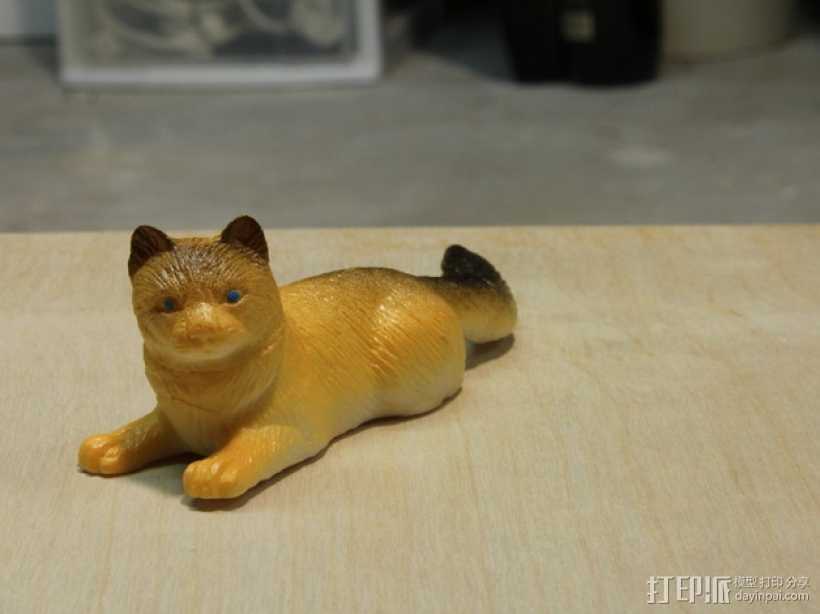 黄色的猫咪 3D打印模型渲染图