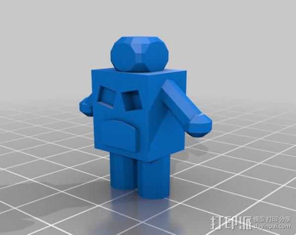 迷你机器人 3D打印模型渲染图