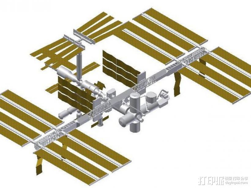 国际空间站模型 3D打印模型渲染图