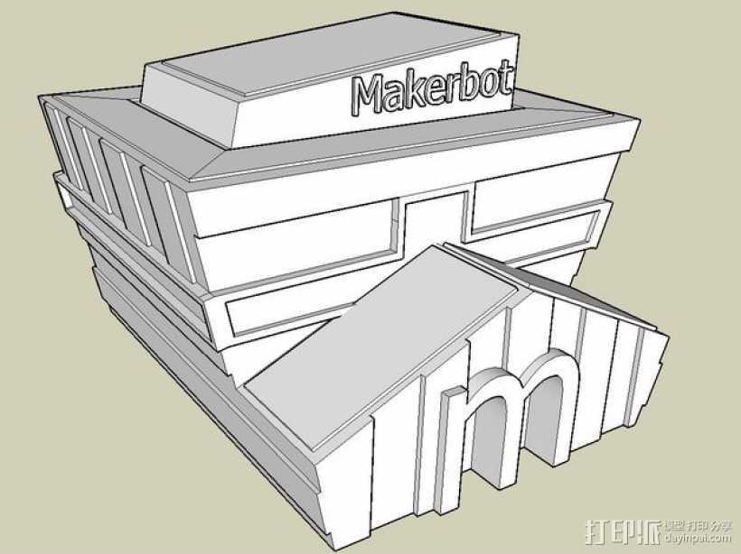 大厦  3D打印模型渲染图