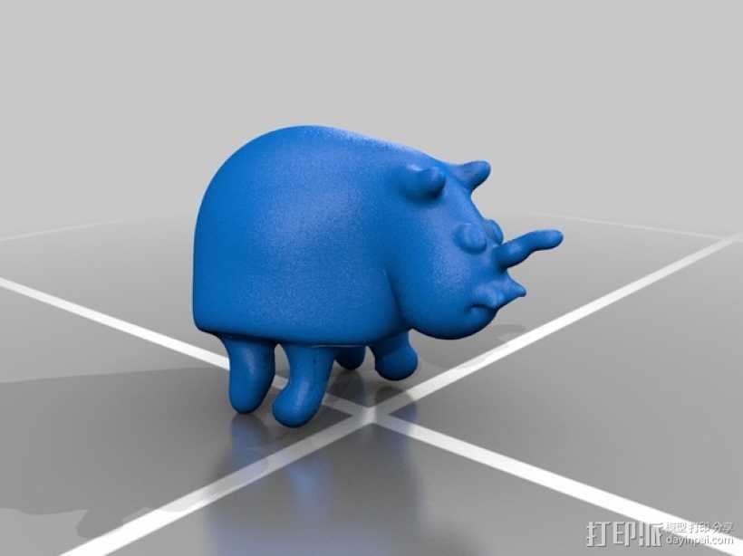 犀牛 3D打印模型渲染图