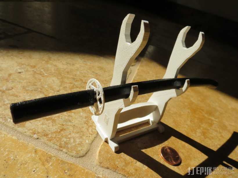 日本武士刀 刀架 3D打印模型渲染图