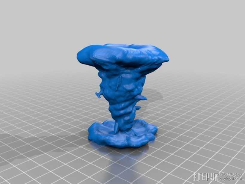 龙卷风 3D打印模型渲染图