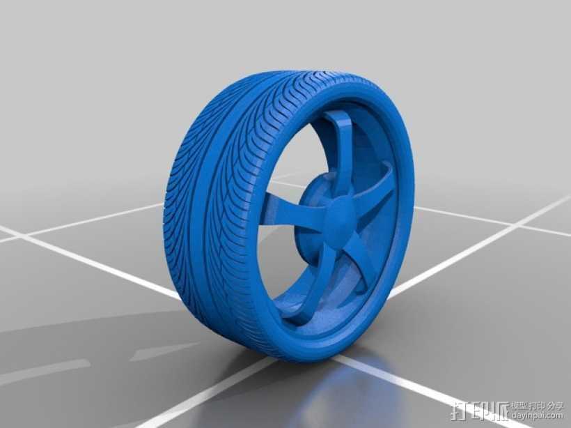 合金车轮 3D打印模型渲染图