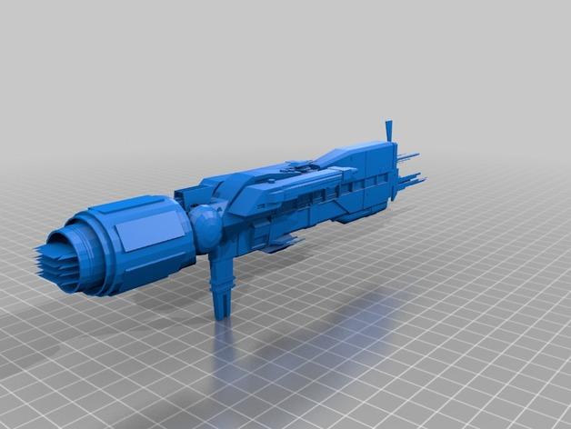  USS Sulaco太空飞船 3D打印模型渲染图