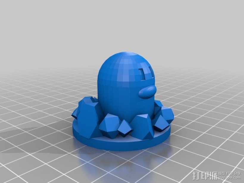 口袋妖怪 地鼠 3D打印模型渲染图