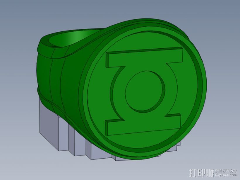 绿灯指环 3D打印模型渲染图