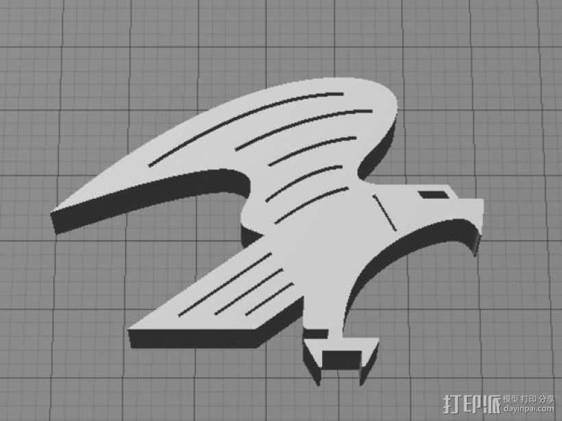美国秃鹰 标志 3D打印模型渲染图