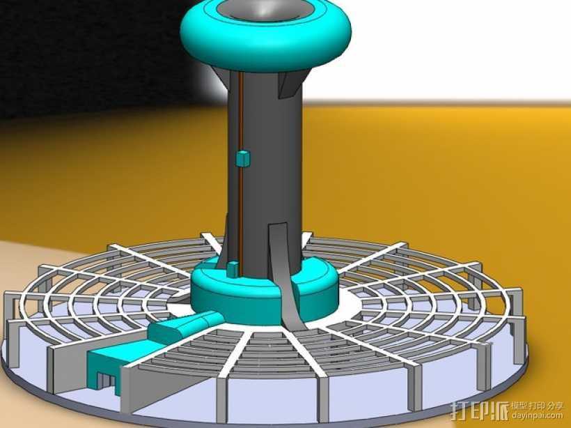 火星基地太阳能烟囱 3D打印模型渲染图