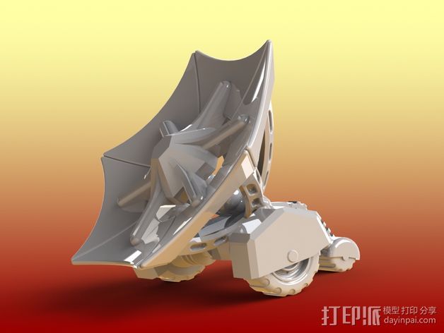太阳车 3D打印模型渲染图