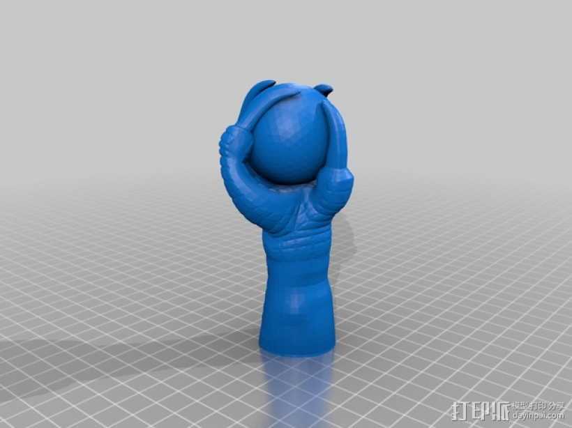 鹰爪和小球 3D打印模型渲染图